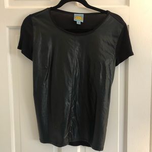 C&C California Faux Leather Top